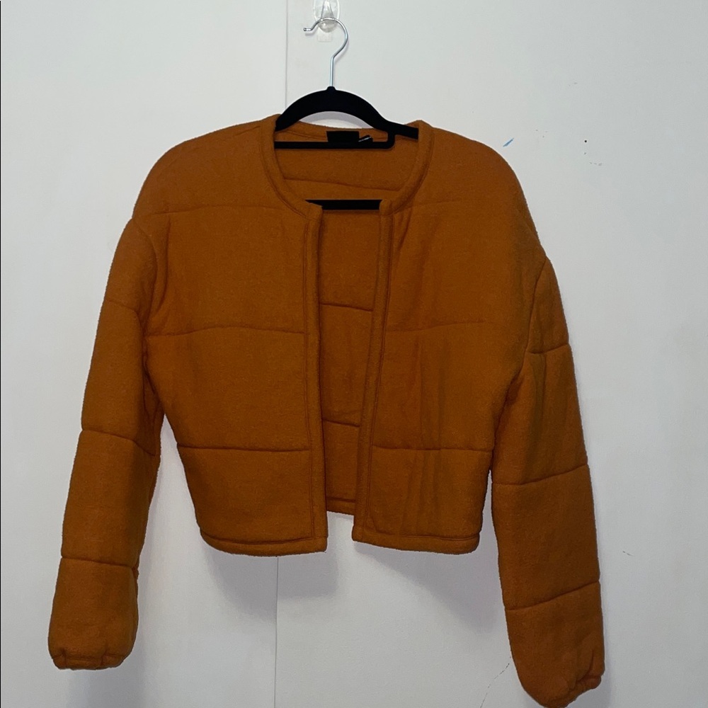 Urban Outfitters Warm Orange Puffer Jacket